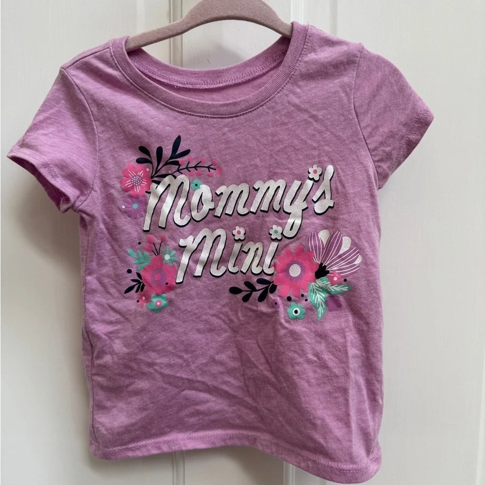 NWOT The Children’s Place 2T Girls Mommy's Mini Kids Purple Short Sleeve T-Shirt
